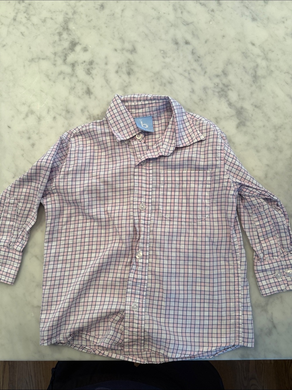 bella bliss Pink & Blue Plaid Button-Up Shirt
